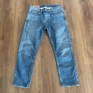 Acne Studios Size 30x25 River Mid Blue Jeans Button Fly Streetwear Retro Grunge